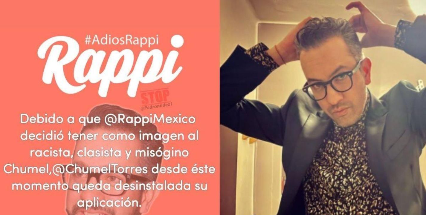 Usuarios de Twitter dicen adiós a Rappi México por patrocinar a un “clasista y racista” como Chumel Torres