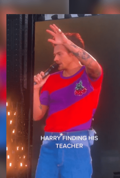 VÍDEO: Harry Styles detiene concierto para agradecer a su maestra en el público