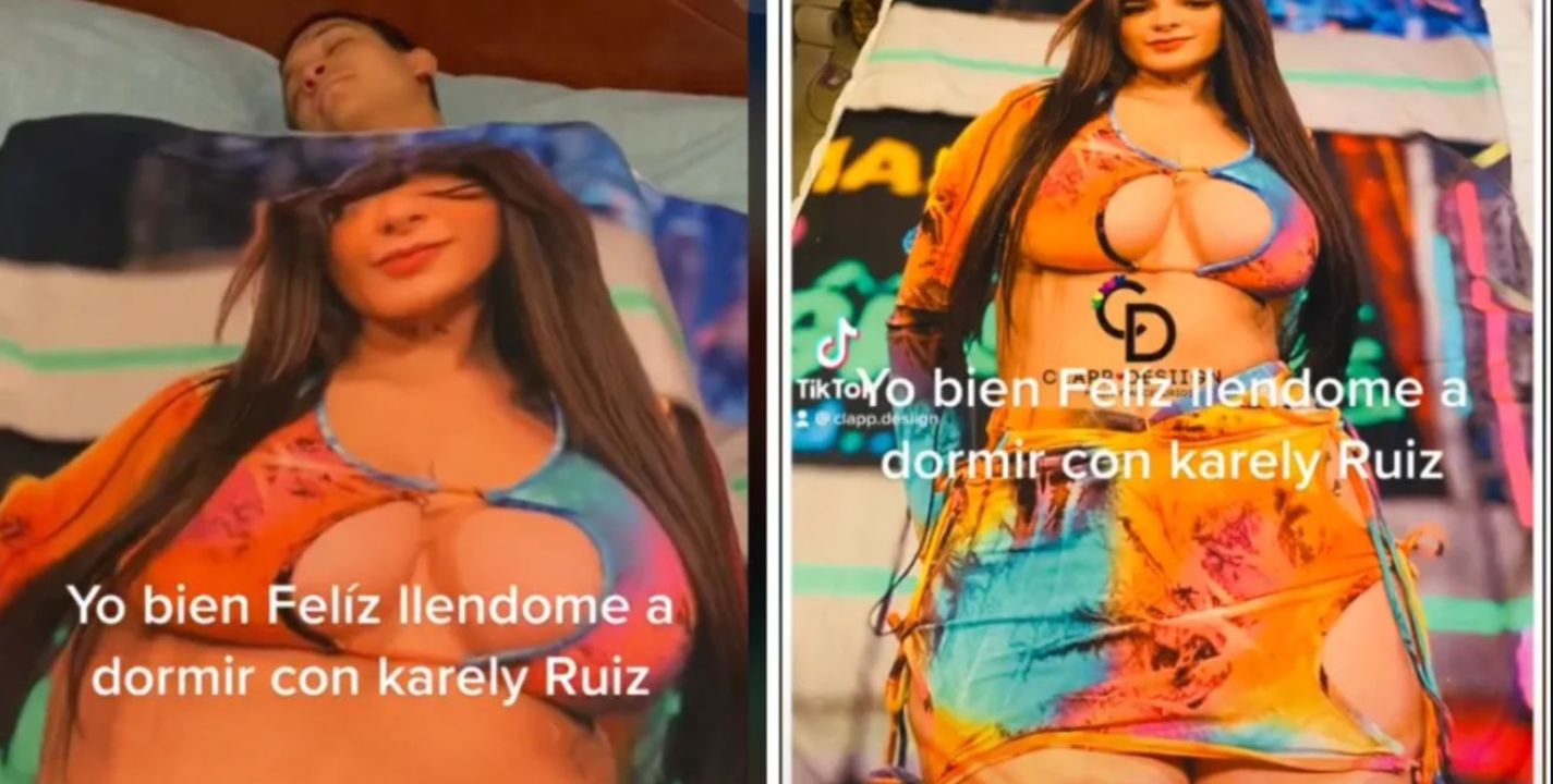 VIDEO: Joven presume su cobija de Karely Ruiz