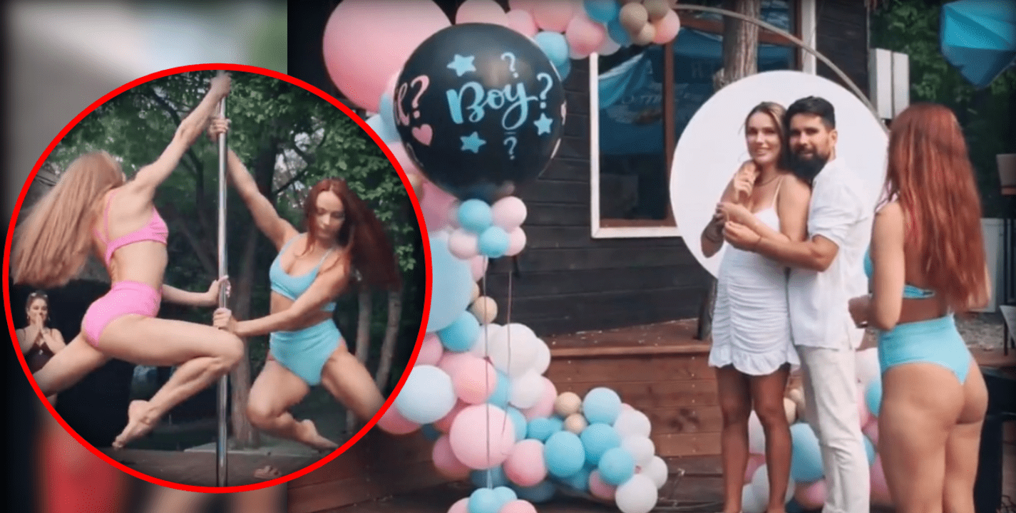 VIDEO: Pareja revela género de su bebé con bailarinas de Pole Dance