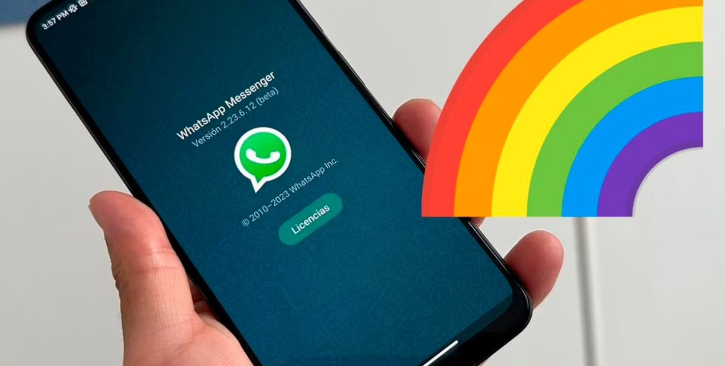 Pasos para activar el modo arcoíris en WhatsApp.