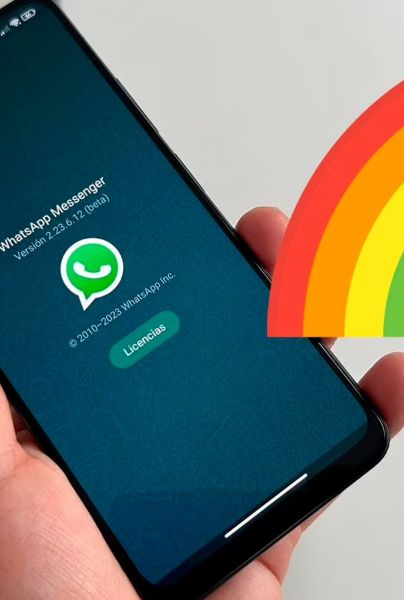 Pasos para activar el modo arcoíris en WhatsApp.